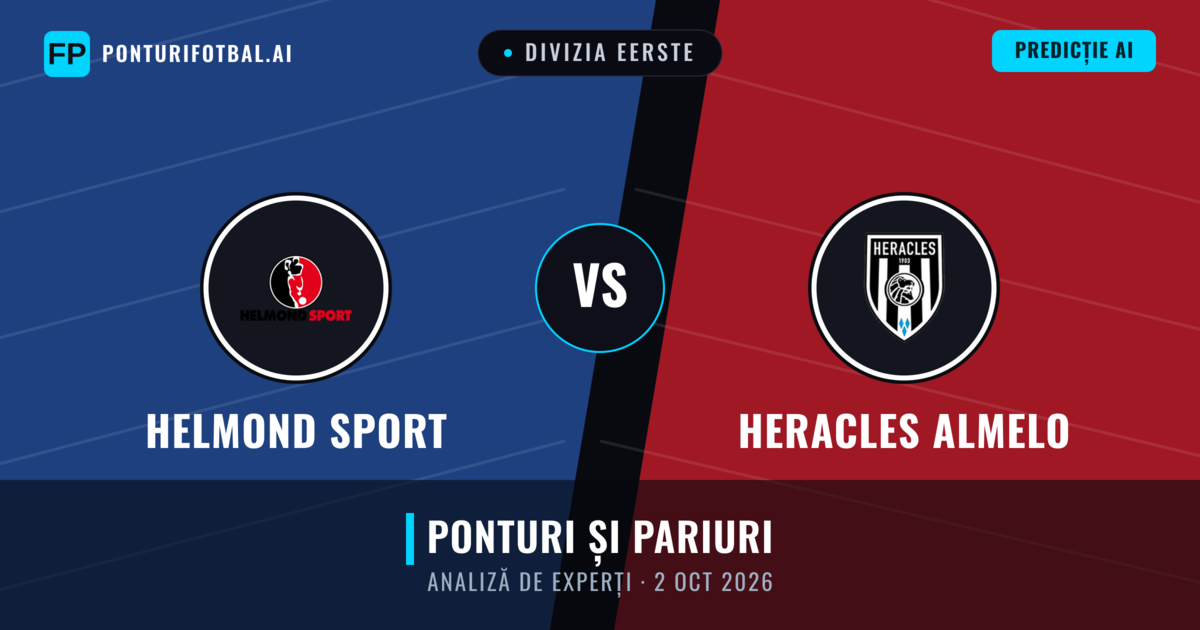 Helmond Sport vs Heracles Almelo — pronostic și avancronică meci