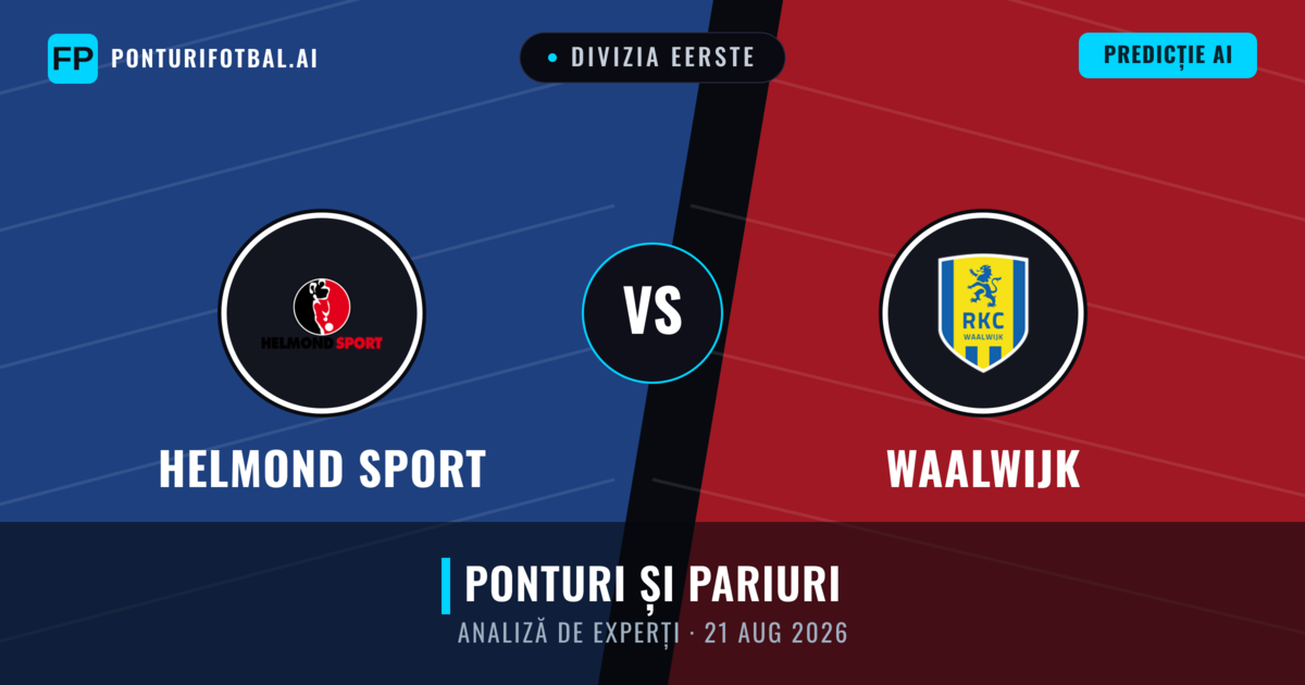 Helmond Sport vs Waalwijk — pronostic și avancronică meci