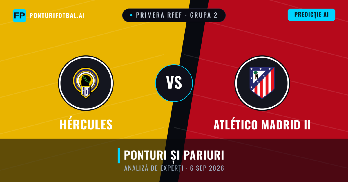 Hércules vs Atlético Madrid II — pronostic și avancronică meci