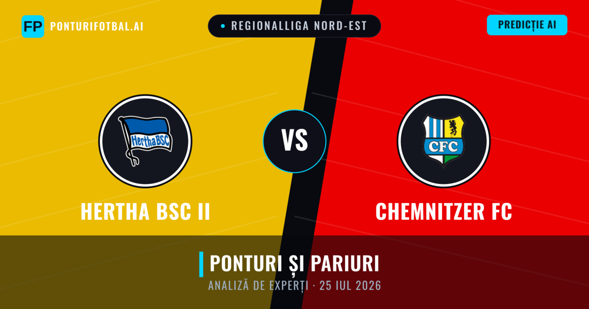 Hertha BSC II vs Chemnitzer FC — pronostic și avancronică meci