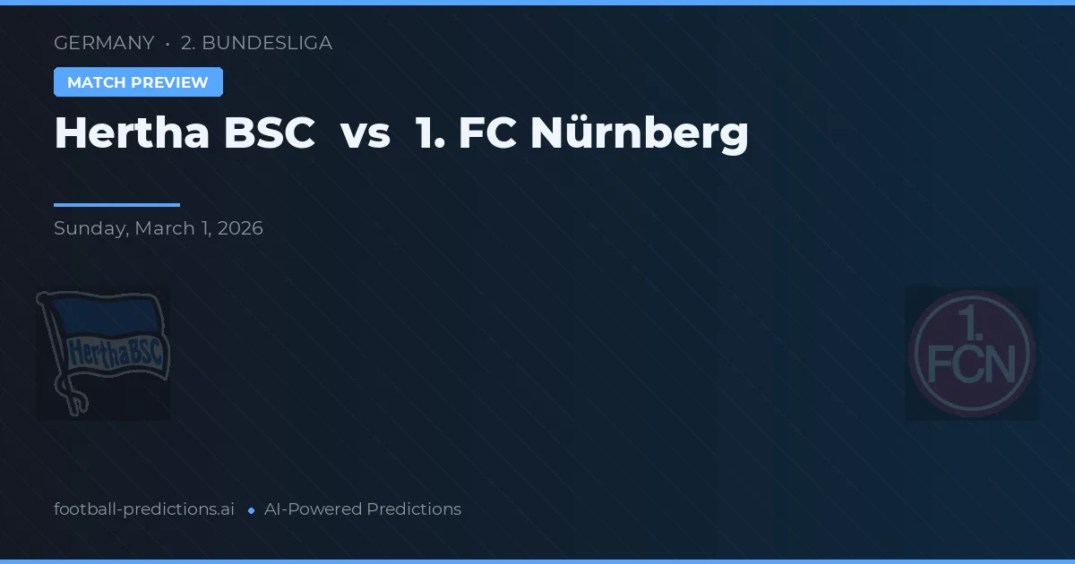 Hertha BSC vs 1. FC Nürnberg — pronostic și avancronică meci