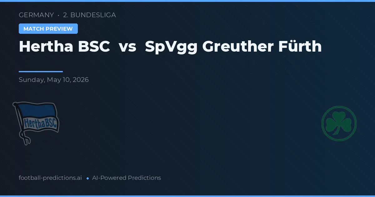 Hertha BSC vs SpVgg Greuther Fürth — pronostic și avancronică meci
