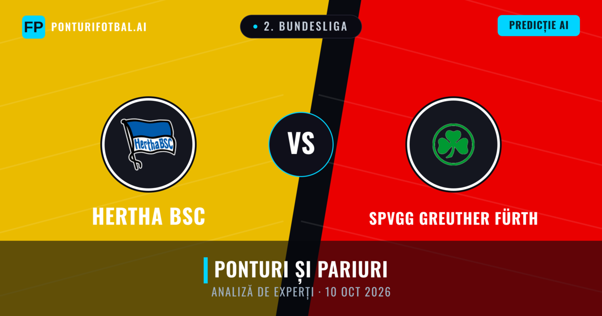 Hertha BSC vs SpVgg Greuther Fürth — pronostic și avancronică meci