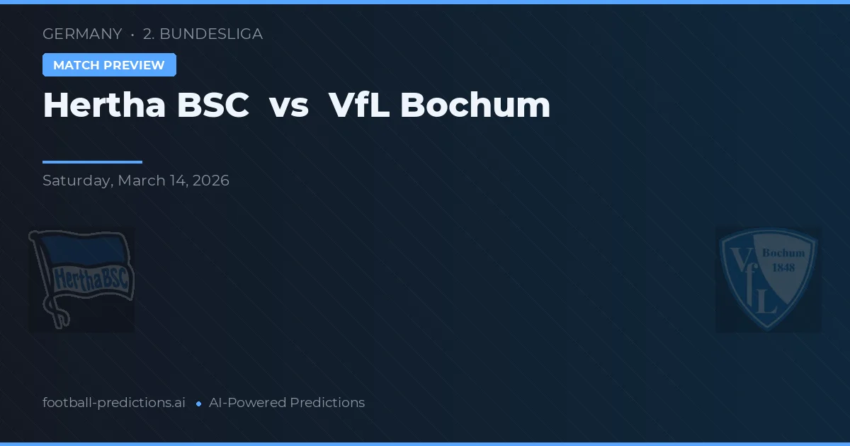 Hertha BSC vs VfL Bochum — pronostic și avancronică meci
