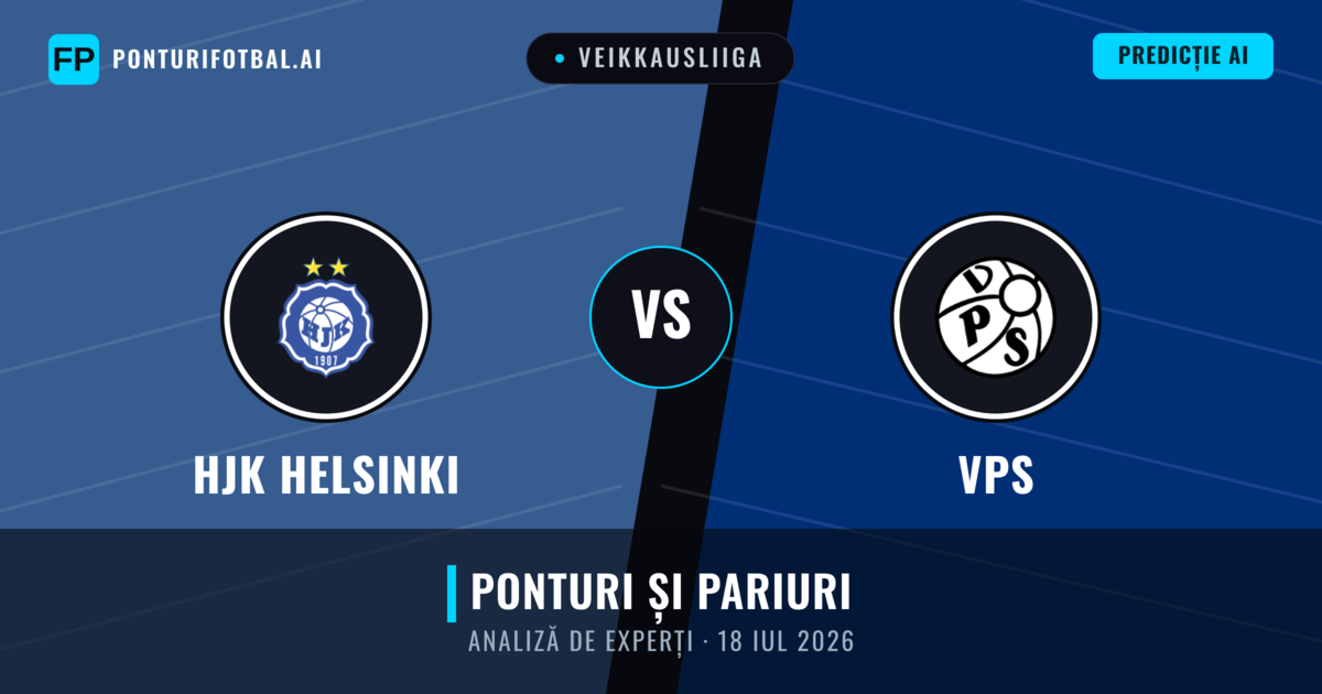 HJK Helsinki vs VPS — pronostic și avancronică meci