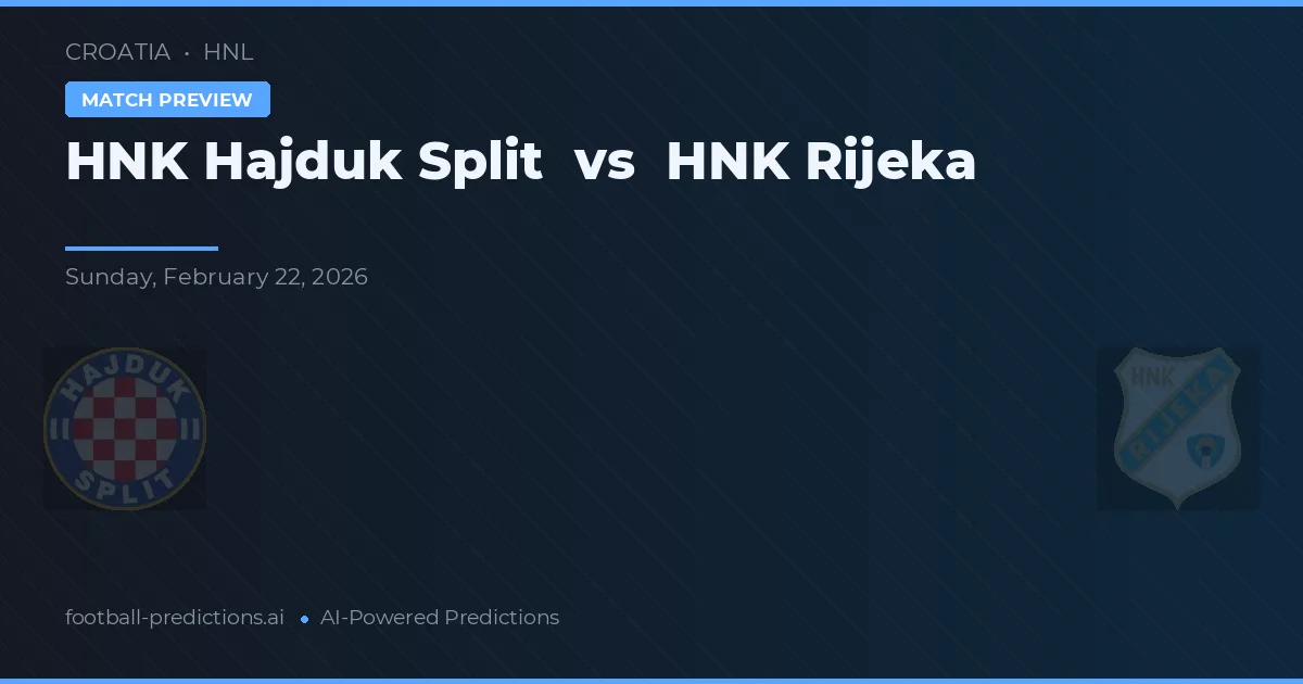 HNK Hajduk Split vs HNK Rijeka — pronostic și avancronică meci