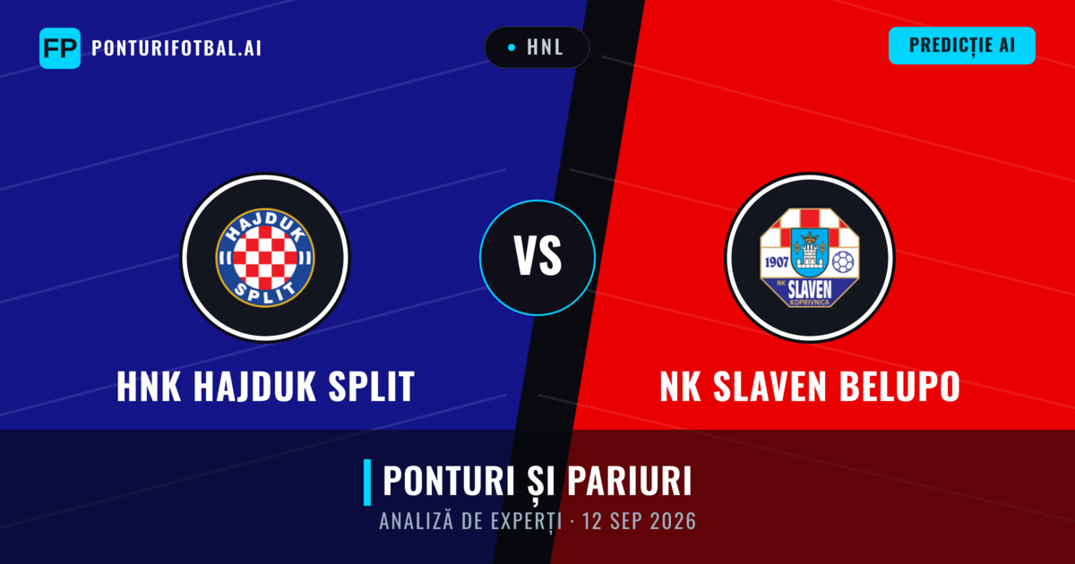 HNK Hajduk Split vs NK Slaven Belupo — pronostic și avancronică meci