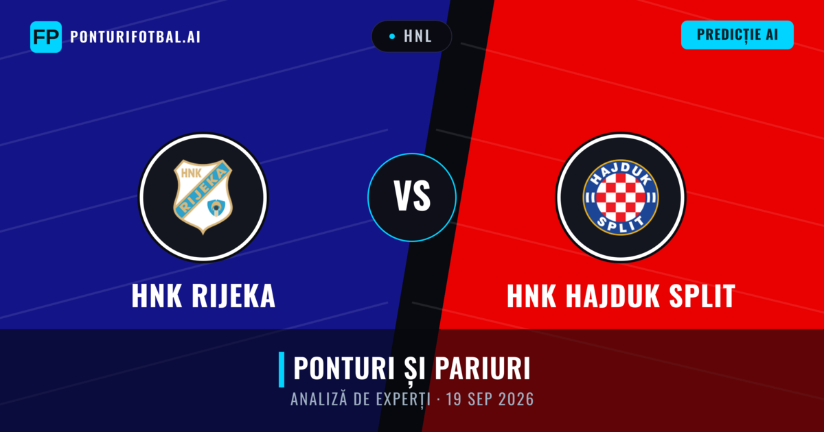 HNK Rijeka vs HNK Hajduk Split — pronostic și avancronică meci