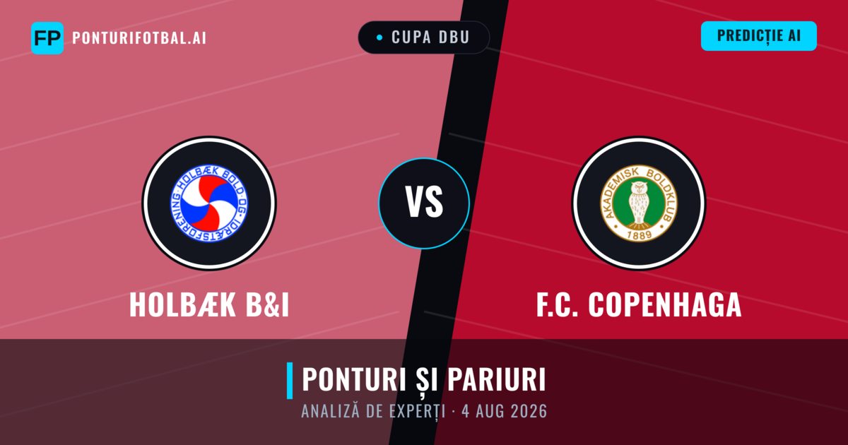 Holbæk B&I vs F.C. Copenhaga — pronostic și avancronică meci
