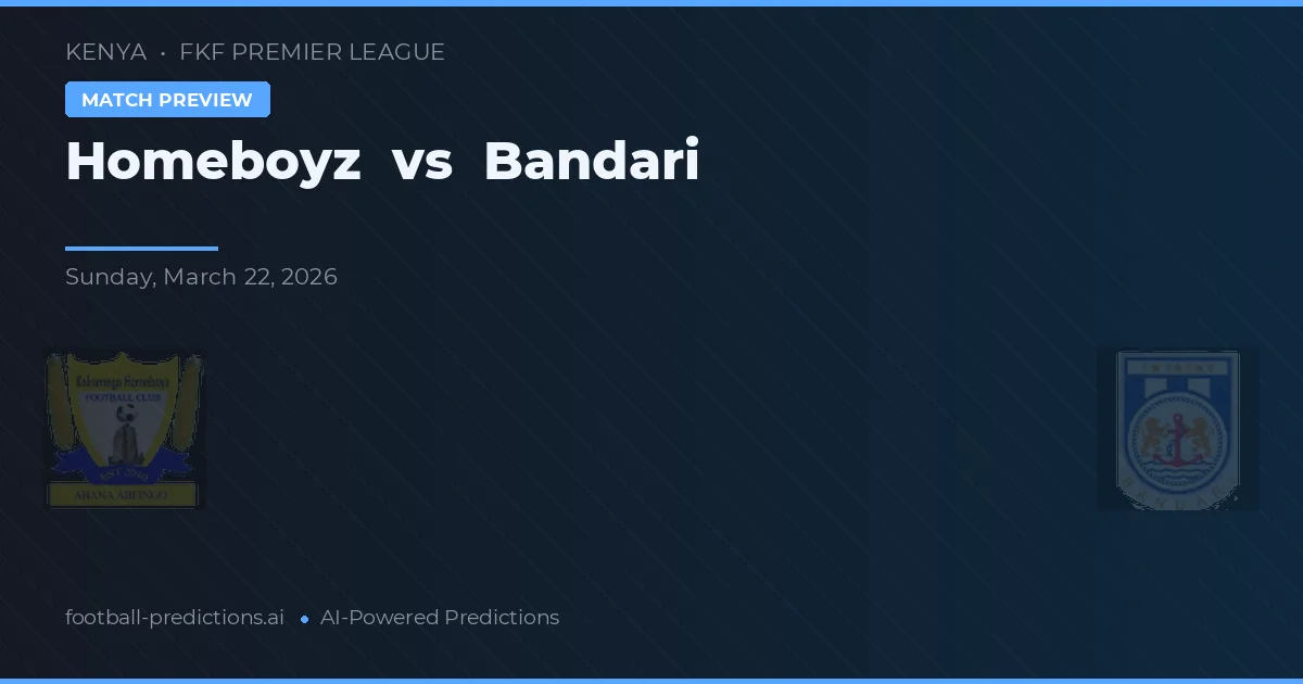 Homeboyz vs Bandari — pronostic și avancronică meci