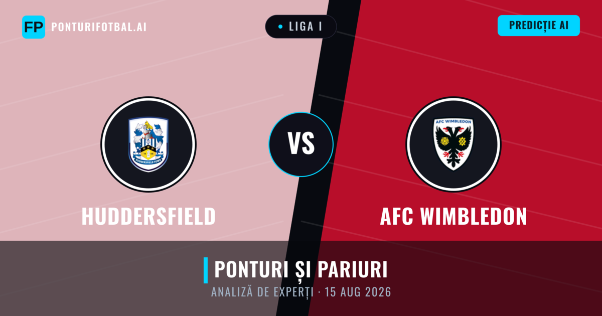 Huddersfield vs AFC Wimbledon — pronostic și avancronică meci
