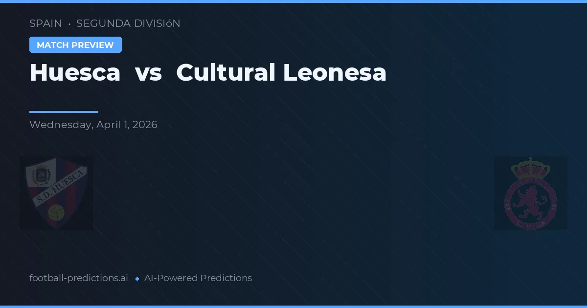 Huesca vs Cultural Leonesa — pronostic și avancronică meci