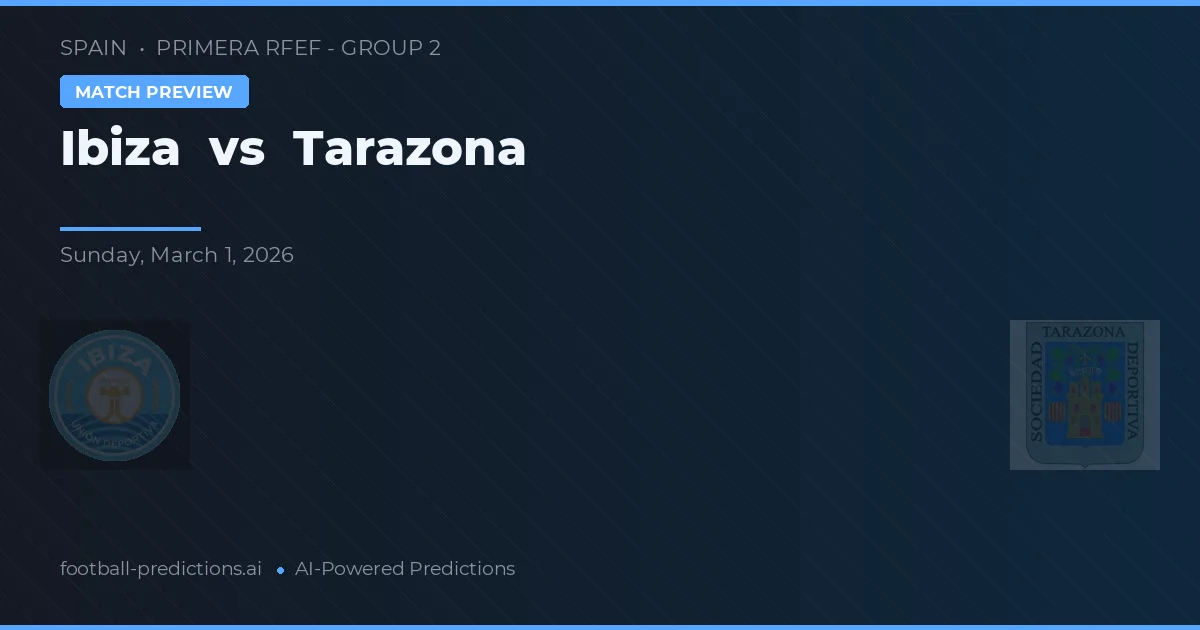 Ibiza vs Tarazona — pronostic și avancronică meci