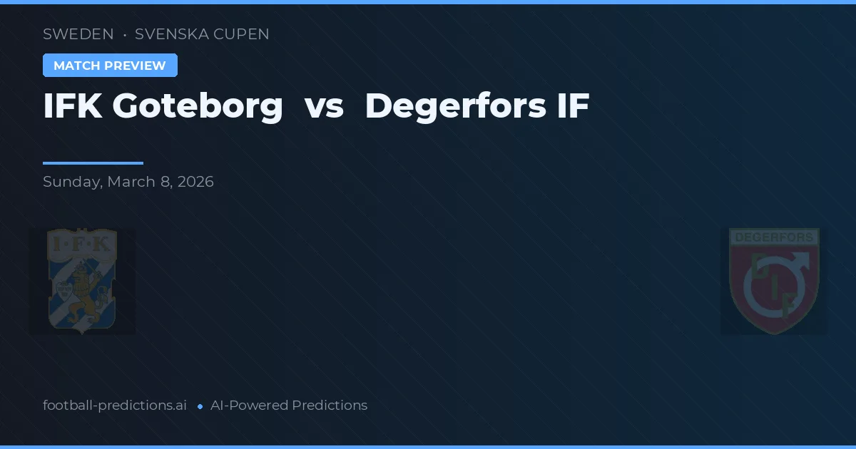 IFK Göteborg vs Degerfors IF — pronostic și avancronică meci