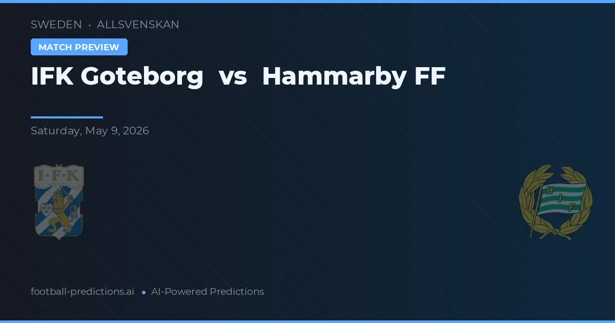 IFK Göteborg vs Hammarby IF — pronostic și avancronică meci