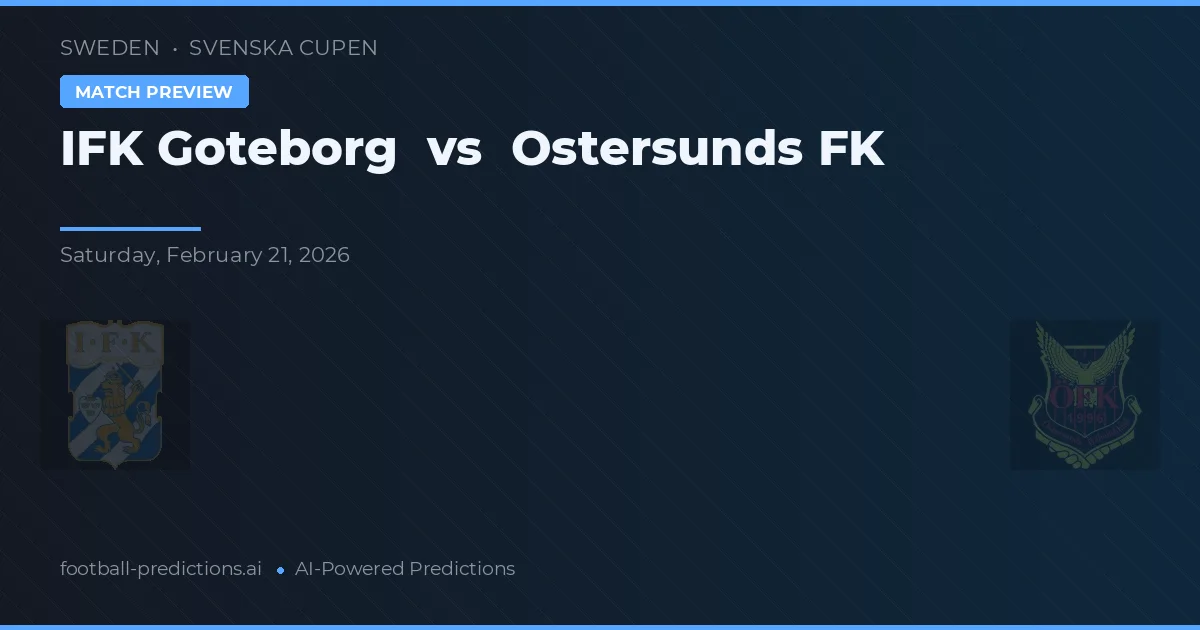 IFK Göteborg vs Östersunds FK — pronostic și avancronică meci