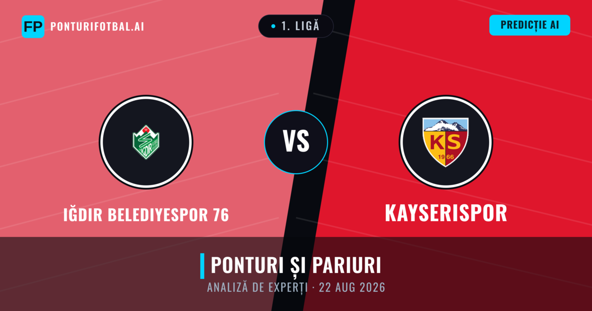 Iğdır Belediyespor 76 vs Kayserispor — pronostic și avancronică meci