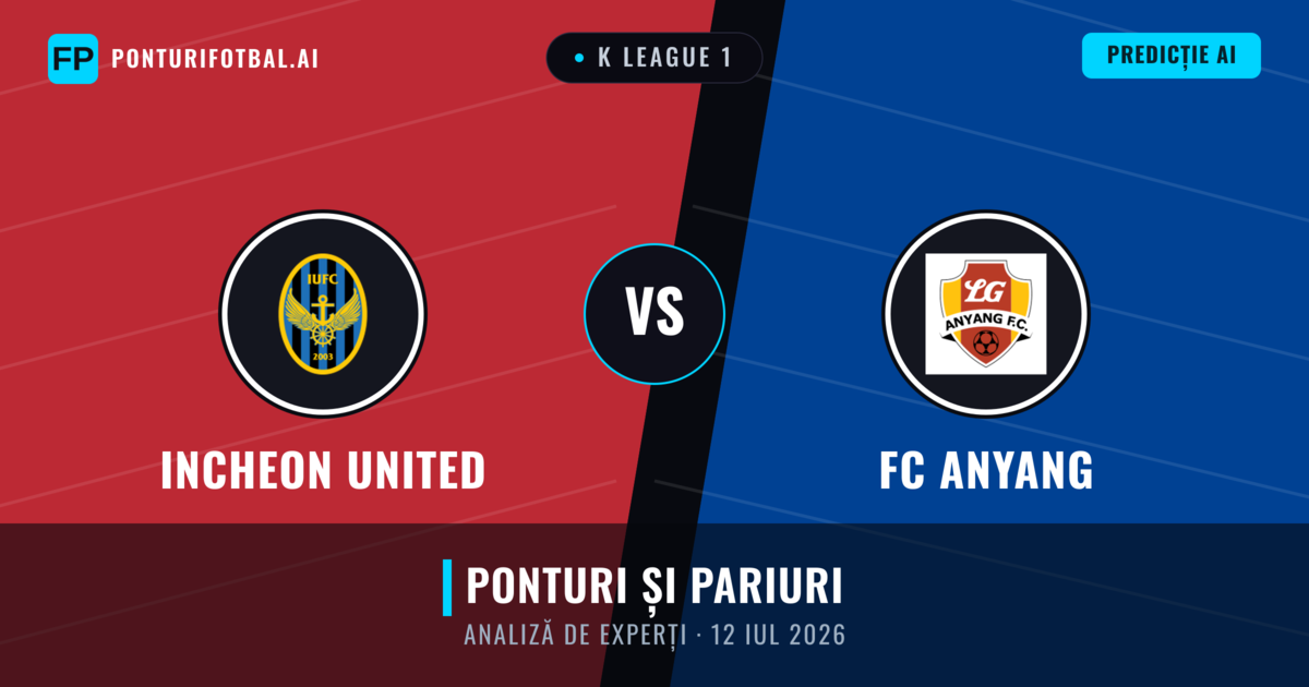 Incheon United vs FC Anyang — pronostic și avancronică meci
