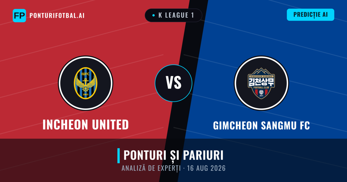 Incheon United vs Gimcheon Sangmu FC — pronostic și avancronică meci