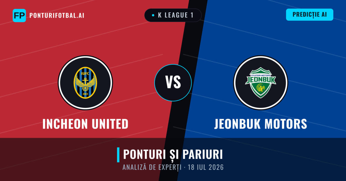 Incheon United vs Jeonbuk Motors — pronostic și avancronică meci