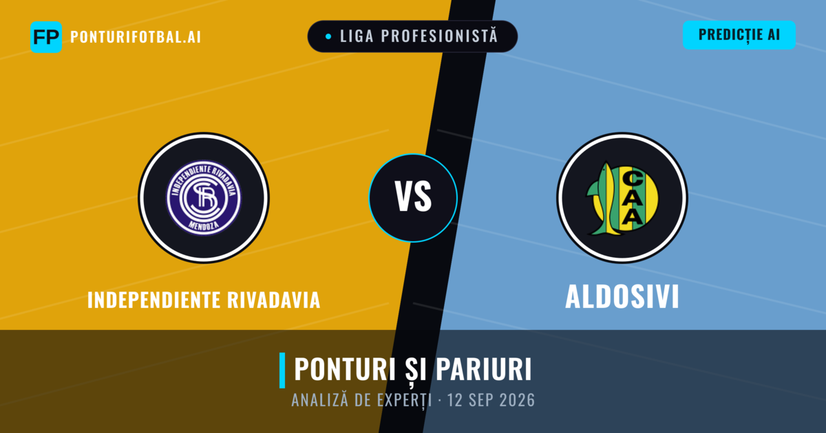 Independiente Rivadavia vs Aldosivi — pronostic și avancronică meci