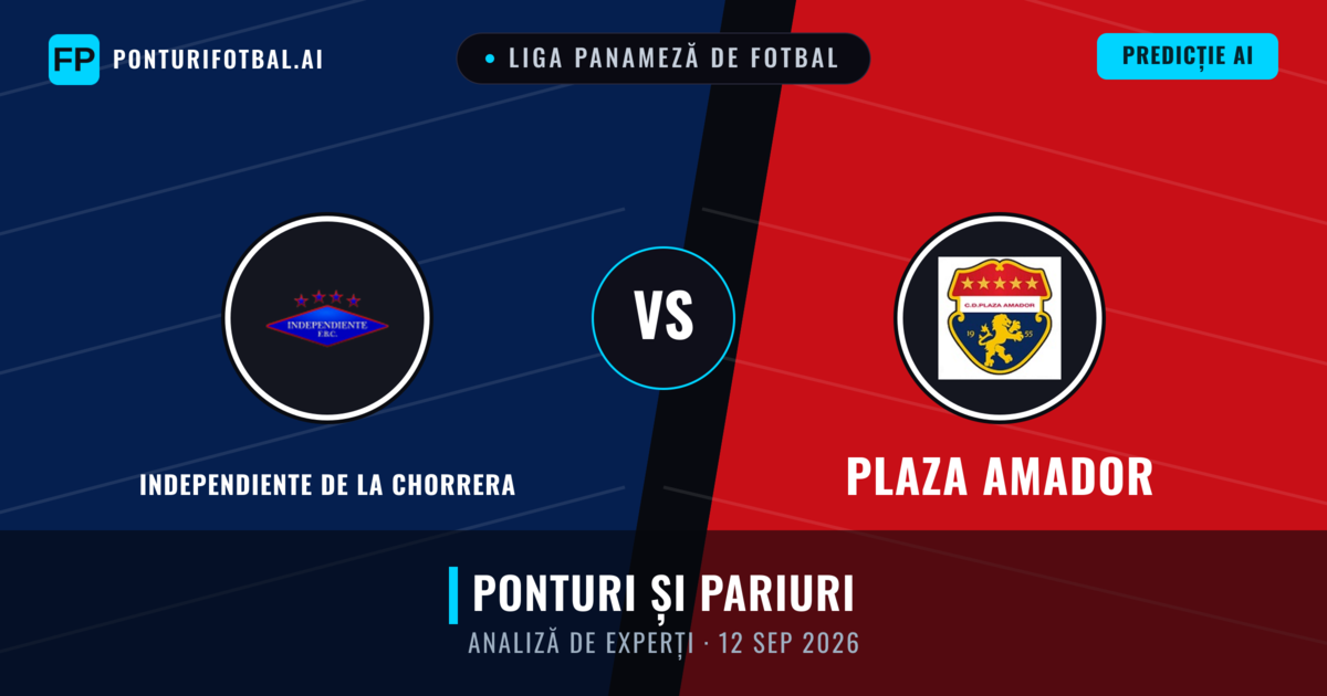 Independiente de La Chorrera vs Plaza Amador — pronostic și avancronică meci