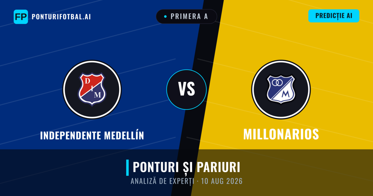 Independente Medellín vs Millonarios — pronostic și avancronică meci