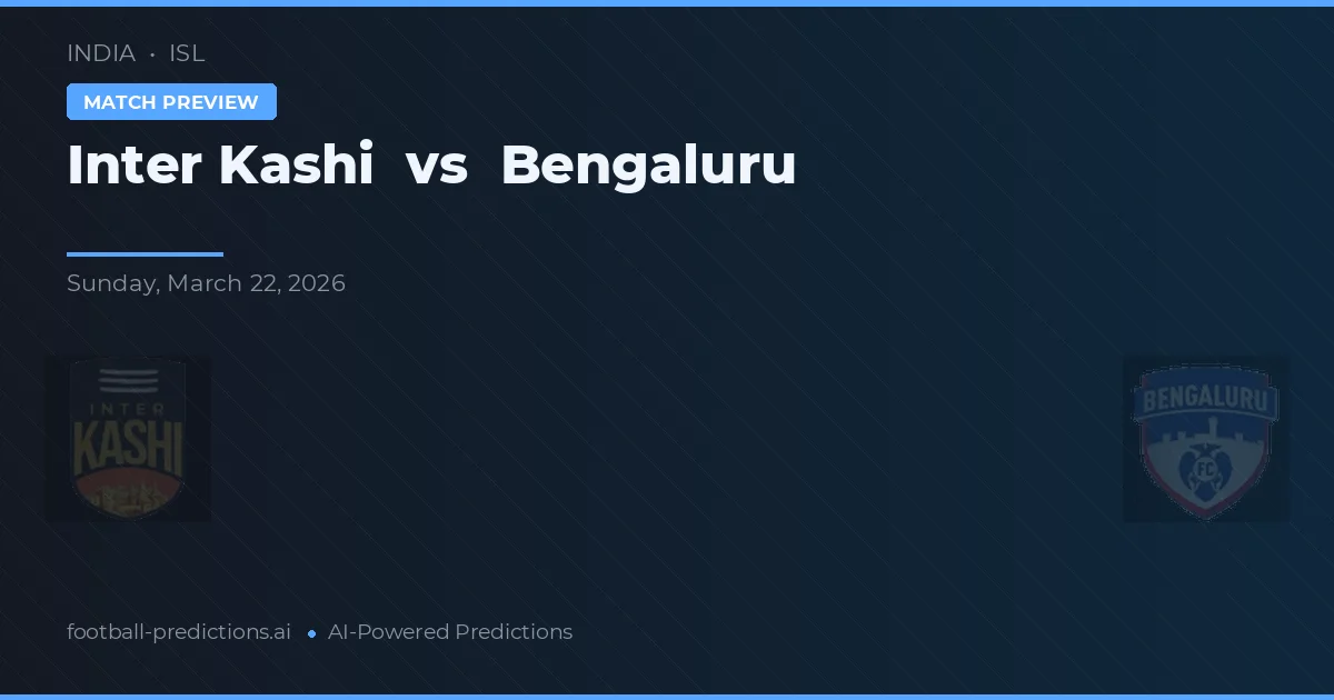 Inter Kashi vs Bengaluru — pronostic și avancronică meci