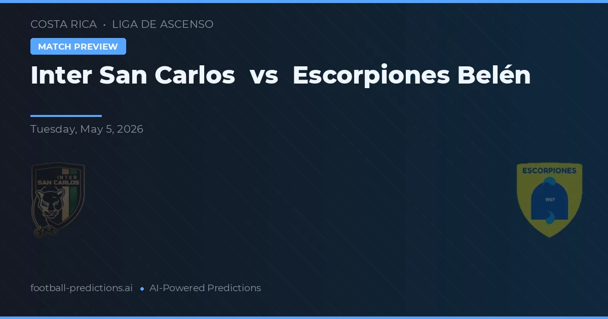 Inter San Carlos vs Escorpiones Belén — pronostic și avancronică meci