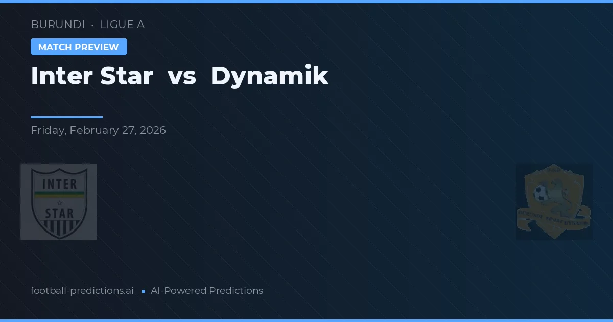 Inter Star vs Dynamik — pronostic și avancronică meci
