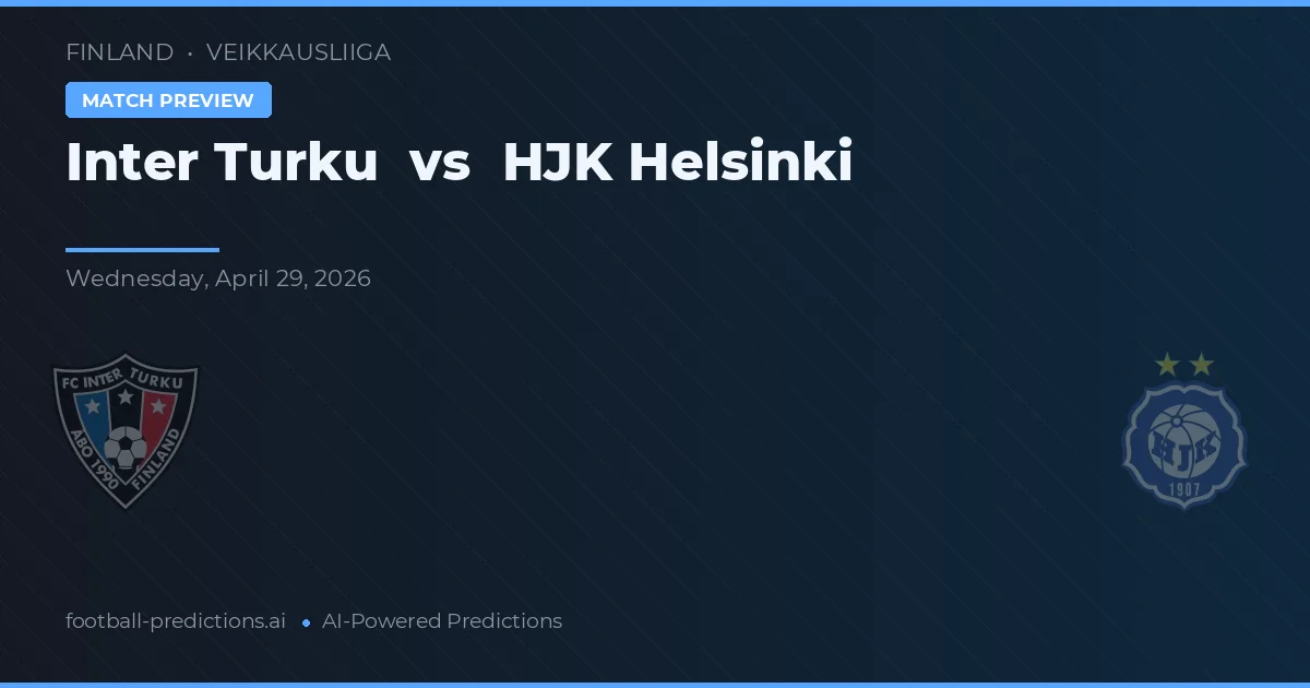 Inter Turku vs HJK Helsinki — pronostic și avancronică meci