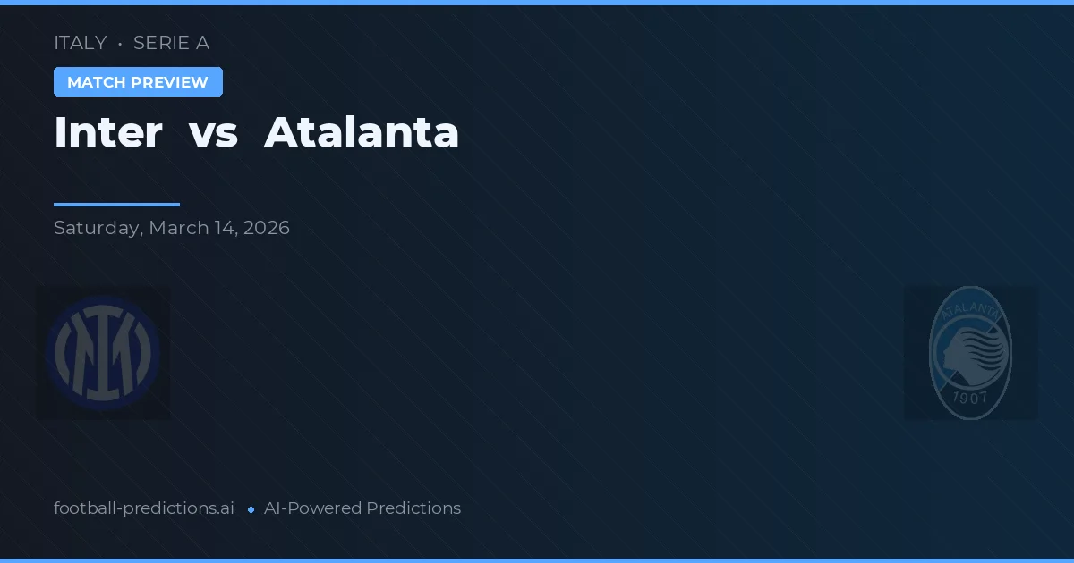 Inter vs Atalanta — pronostic și avancronică meci