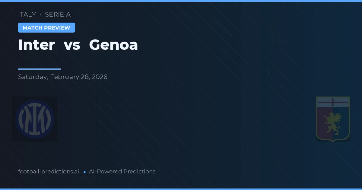 Inter vs Genoa — pronostic și avancronică meci