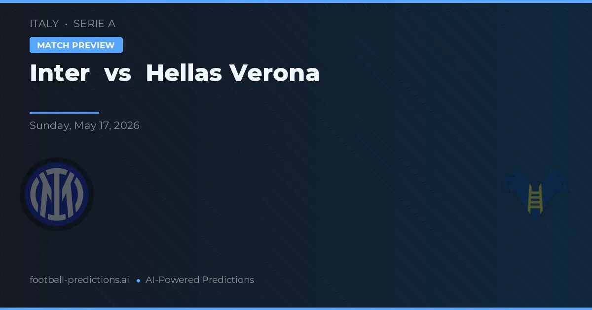 Inter vs Hellas Verona — pronostic și avancronică meci