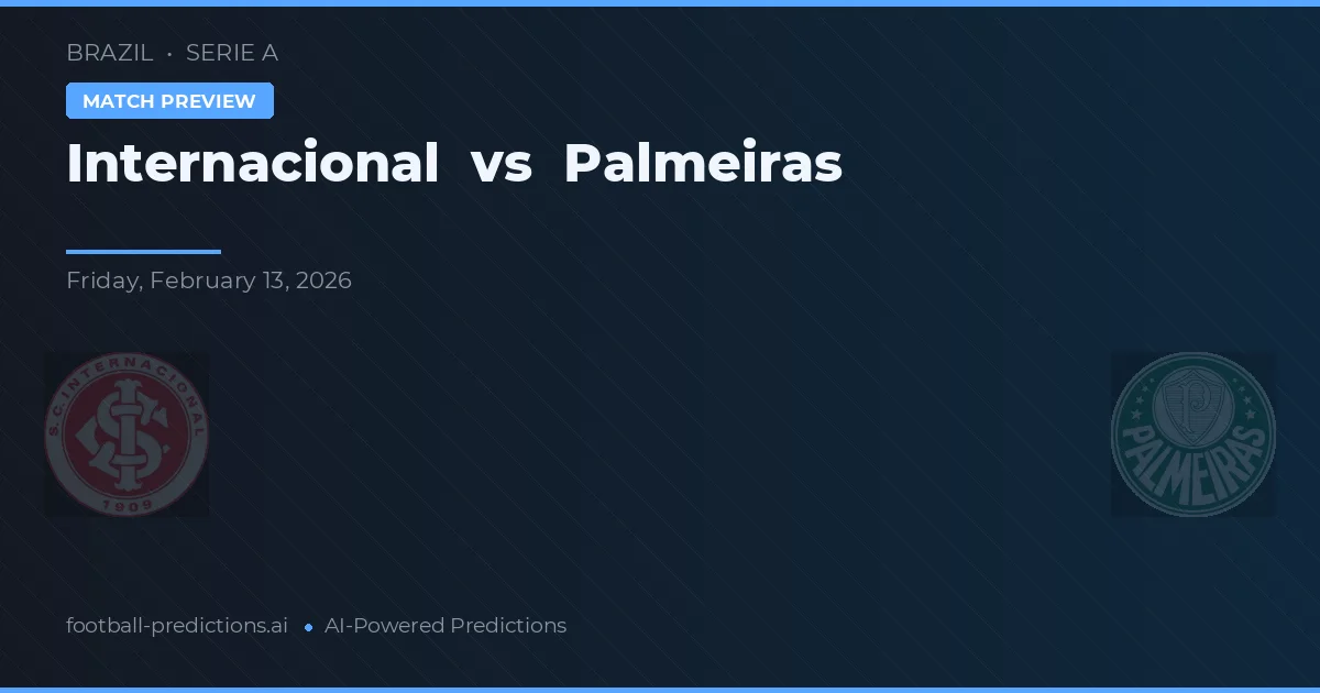 Internacional vs Palmeiras — pronostic și avancronică meci