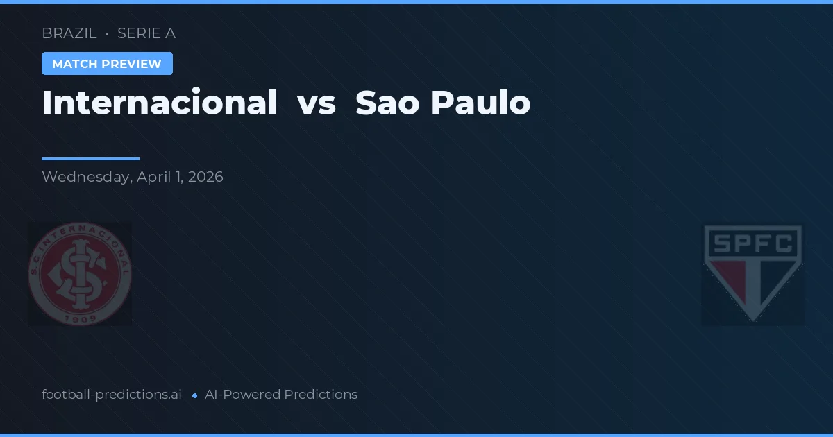Internacional vs São Paulo — pronostic și avancronică meci