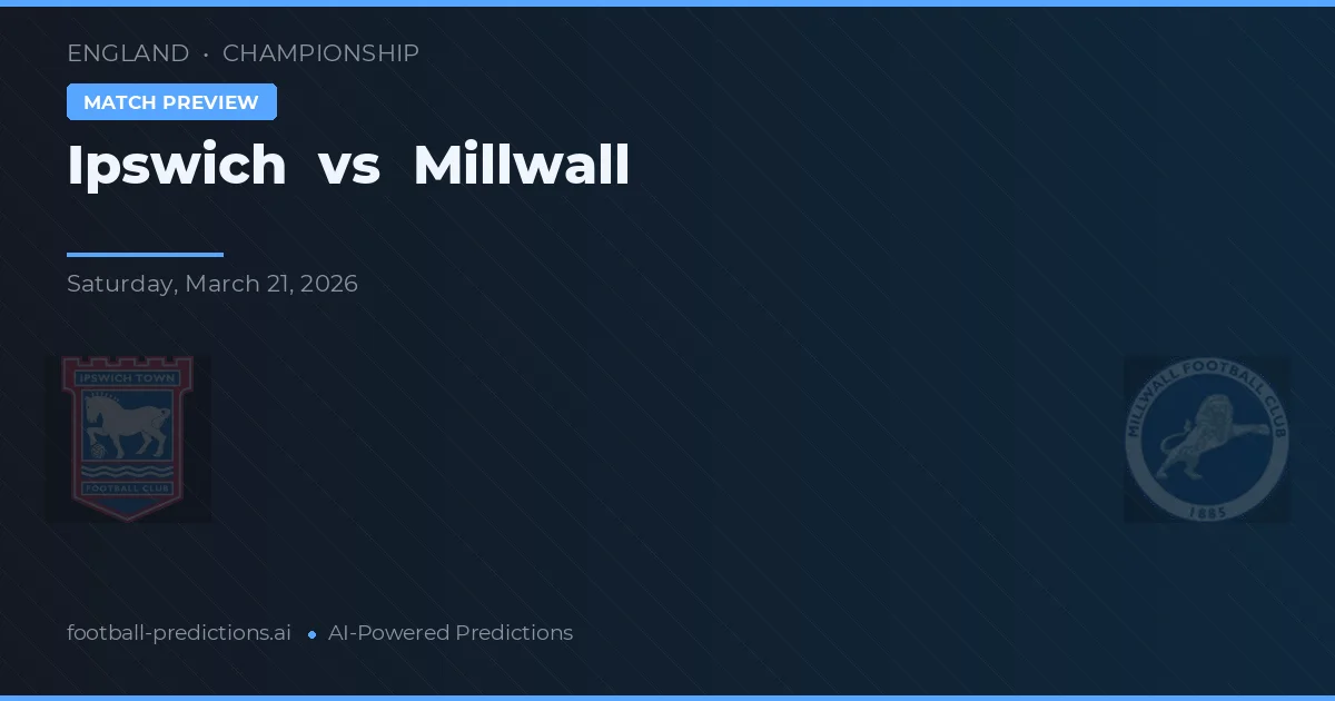 Ipswich vs Millwall — pronostic și avancronică meci