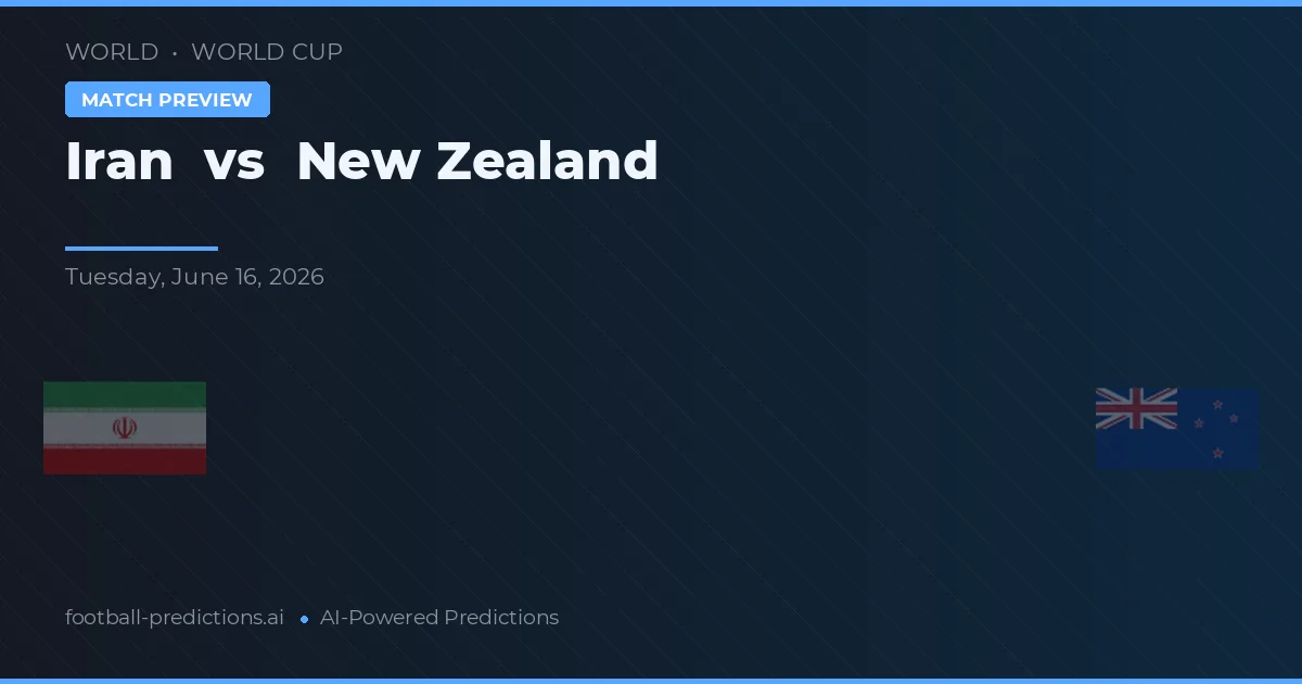 Iran vs Noua Zeelandă — pronostic și avancronică meci