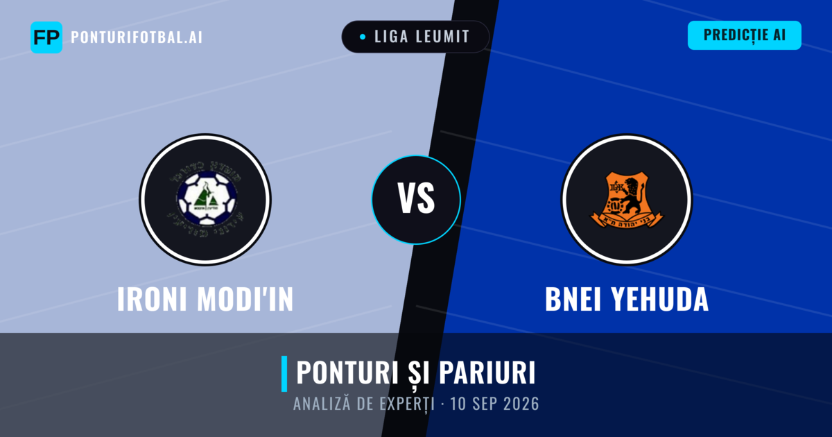 Ironi Modi'in vs Bnei Yehuda — pronostic și avancronică meci