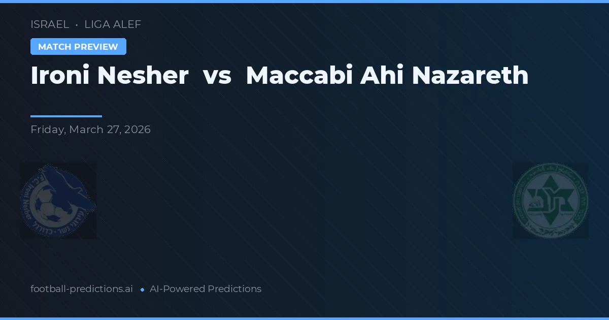 Ironi Nesher vs Maccabi Nazareth — pronostic și avancronică meci