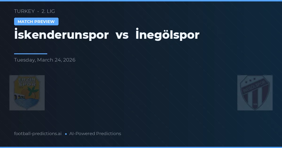 İskenderunspor vs İnegölspor — pronostic și avancronică meci