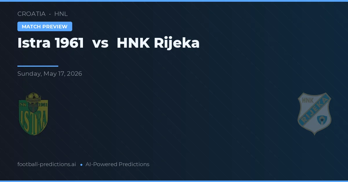 Istra 1961 vs HNK Rijeka — pronostic și avancronică meci