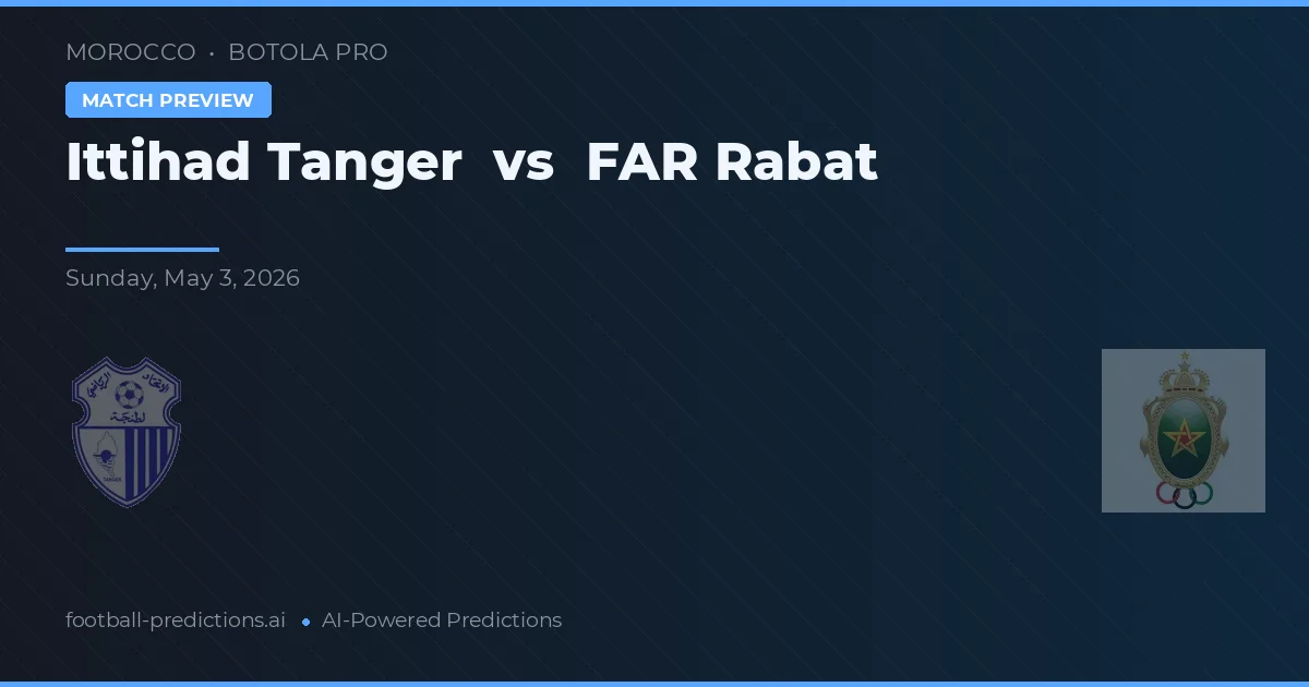 Ittihad Tanger vs FAR Rabat — pronostic și avancronică meci