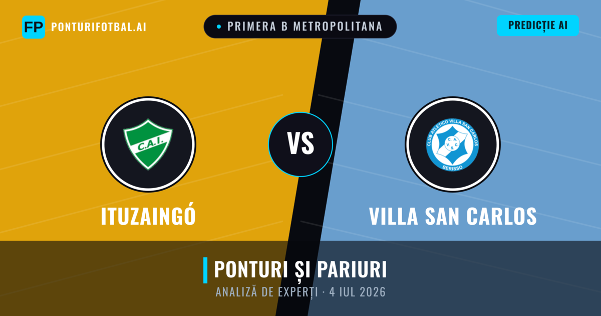 Ituzaingó vs Villa San Carlos — pronostic și avancronică meci