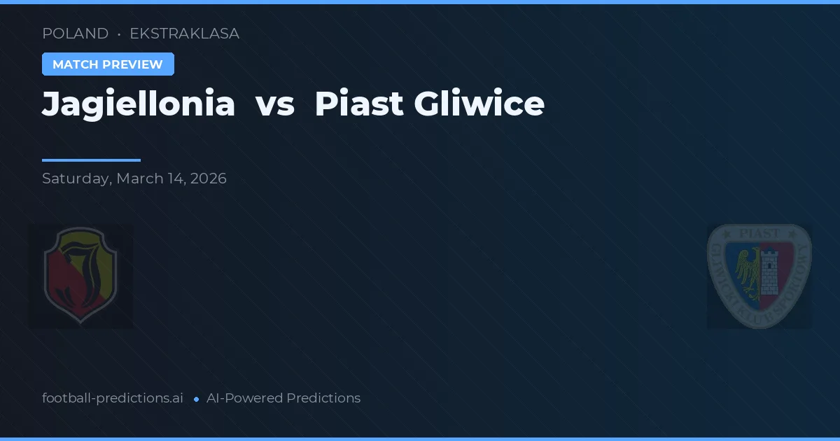 Jagiellonia Białystok vs Piast Gliwice — pronostic și avancronică meci
