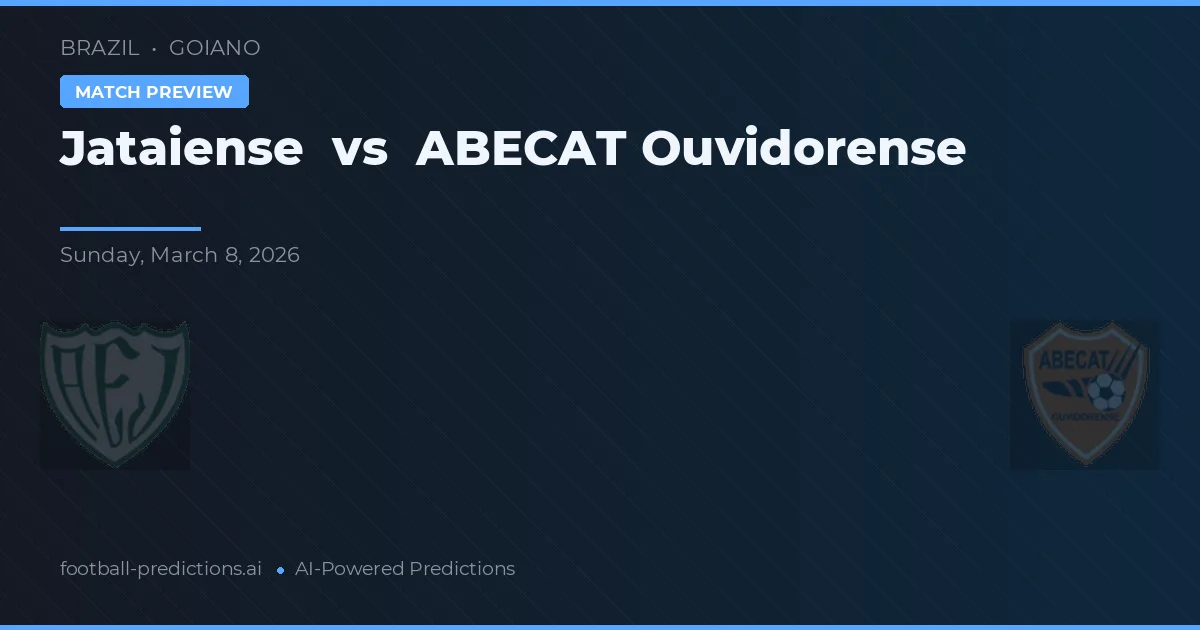 Jataiense vs ABECAT Ouvidorense — pronostic și avancronică meci