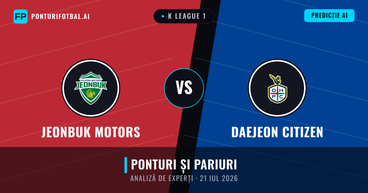 Jeonbuk Motors vs Daejeon Citizen — pronostic și avancronică meci