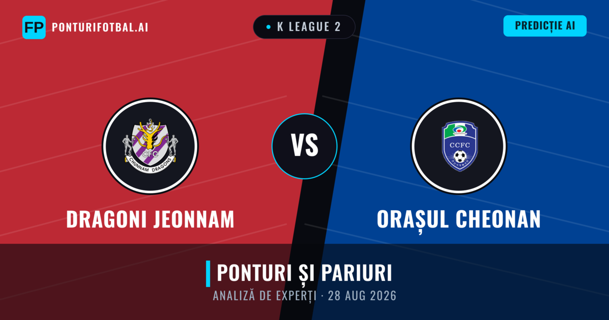 Dragoni Jeonnam vs Orașul Cheonan — pronostic și avancronică meci