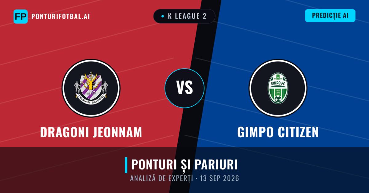 Dragoni Jeonnam vs Gimpo Citizen — pronostic și avancronică meci