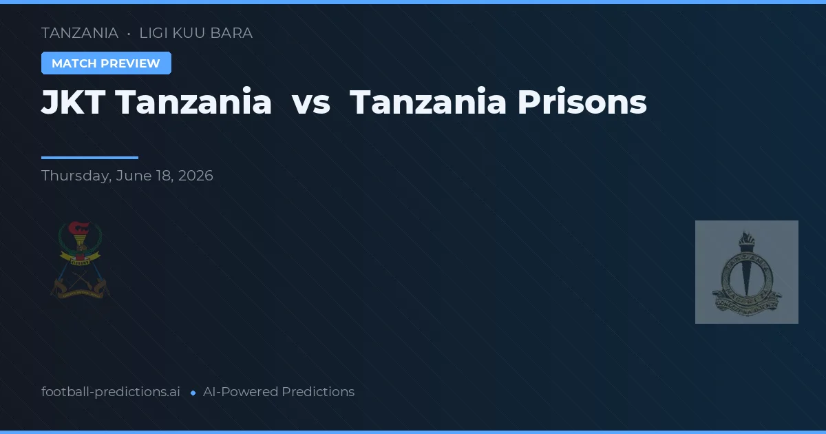 JKT Tanzania vs Penitenciarul Tanzania — pronostic și avancronică meci